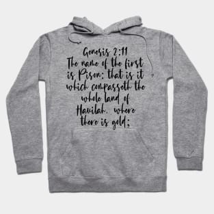 Genesis 2:11 Bible Verse Hoodie